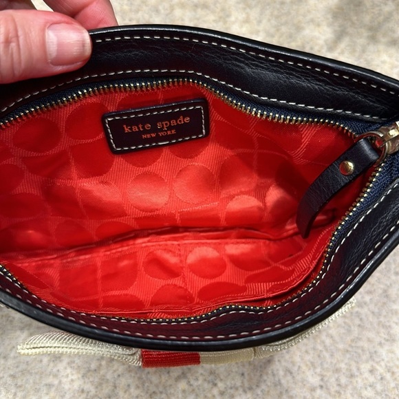 Kate Spade Chrissy Wristlet Red/White and blue w/ bow (no strap) - Picture 9 of 13